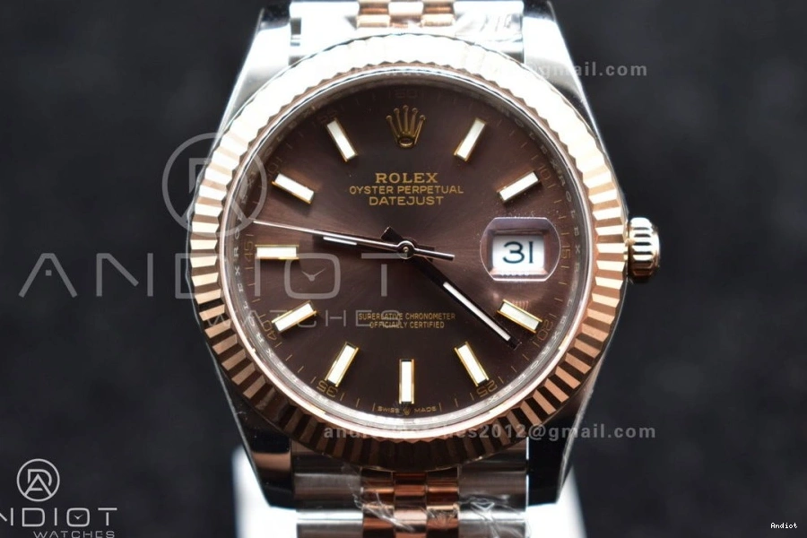 Brown RG VSF on 904L Bracelet 126331 Jubilee Steel SS 1:1 41 DateJust Dial VS3235 Edition Best 0310